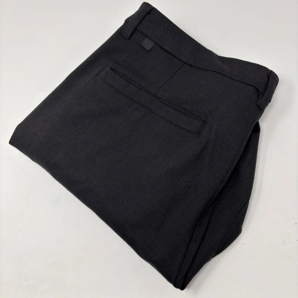 Lululemon Commission Pant Men's 34 Black Slim Flat Front Tapered Leg M5561S